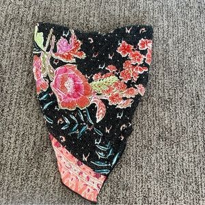 🦋 free people strapless bandana top